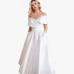 Elegant wedding Off-Shoulder White Dress